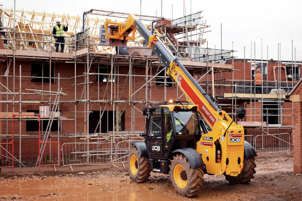 Telehandler on construction site
